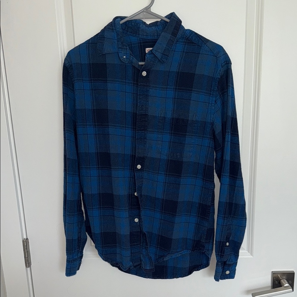 Merona Blue Casual Button Down Shirt